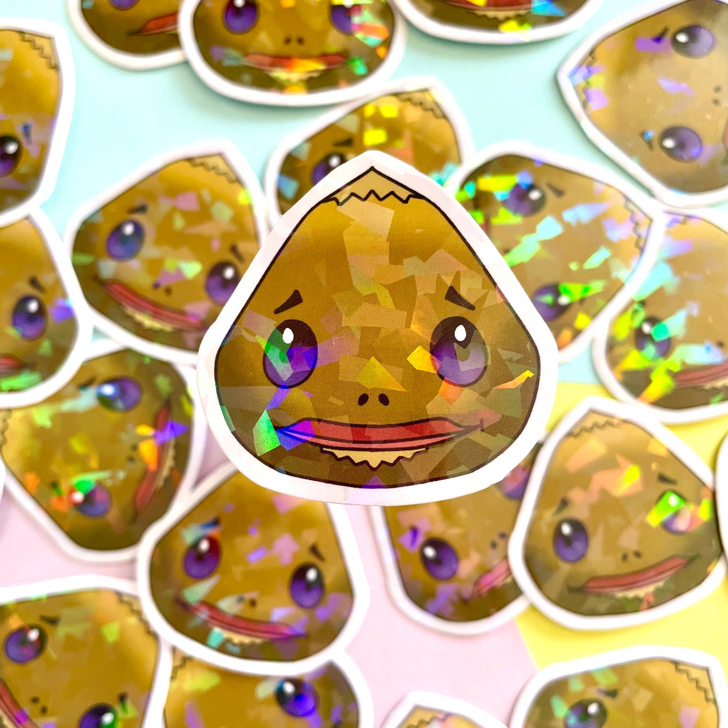 Goron mask holographic sticker